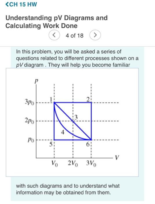 Ch 15 Hw Pv Diagrams And Understanding Calculating Work Done 4 Of 18 Section Of The Problem Part A Calculate The W 2