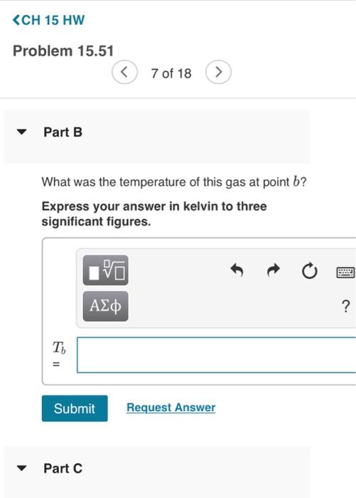 Ch 15 Hw Problem 15 51 Review Constants The Pv Diagram In Shows A Process Abc Involving 0 790 Mole P Pa X 105 O 3