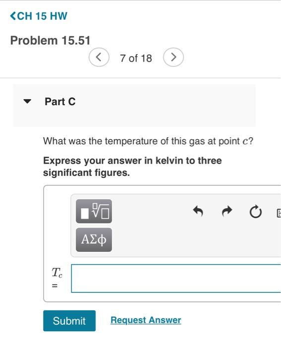 Ch 15 Hw Problem 15 51 Review Constants The Pv Diagram In Shows A Process Abc Involving 0 790 Mole P Pa X 105 O 4