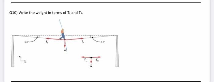 Q10 Write The Weight In Terms Of Te And Tr 50 5 00 1