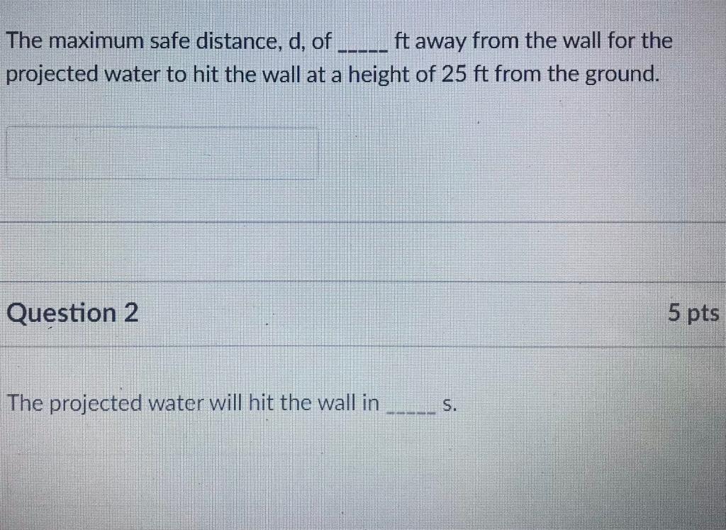 For The Figure Shown The Firefighter Projects Water From The Hose At An Angle Of 50 Degrees At A Height Of 3 Ft From Th 2