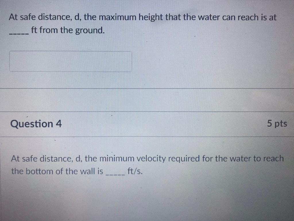 For The Figure Shown The Firefighter Projects Water From The Hose At An Angle Of 50 Degrees At A Height Of 3 Ft From Th 3