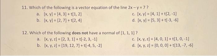 1 Which Of The Following Vectors Is Equivalent To 50 553 E A 30 40 B 40 30 C 40 30 D 40 30 2 Wh 2