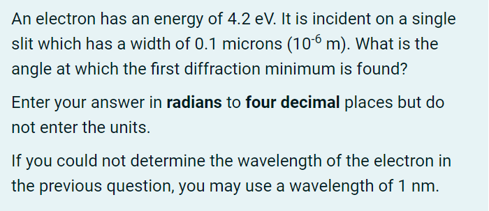 Light With A Wavelength Of 650nm Is Incident On Two Slits Separated By A Distance Of 1 25 Mm An Interference Pattern Is 4