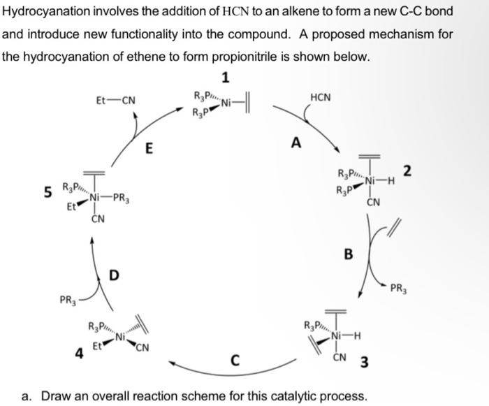 Hydrocyanation Involves The Addition Of Hcn To An Alkene To Form A New C C Bond And Introduce New Functionality Into The 1
