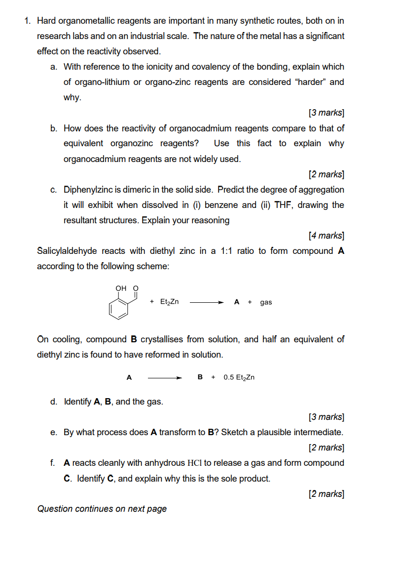 1 Hard Organometallic Reagents Are Important In Many Synthetic Routes Both On In Research Labs And On An Industrial Sc 1