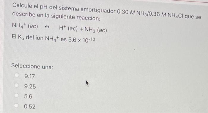 The Ka Of The Ion Nh4 Is 5 6 10 10 1