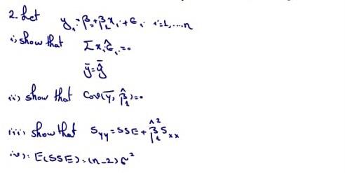Is Show That 2 Let G 2 7 4 C1n Ixe G 5 Show That Only In Show That Syy Sse Bs 10 Esse In 2 A2 1