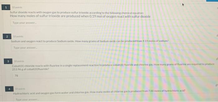 Open Sulfur Dioxide Reacts With Oxygen Gas To Produce Sulfur Trioxide According To The Following Chemical Equation How M 1