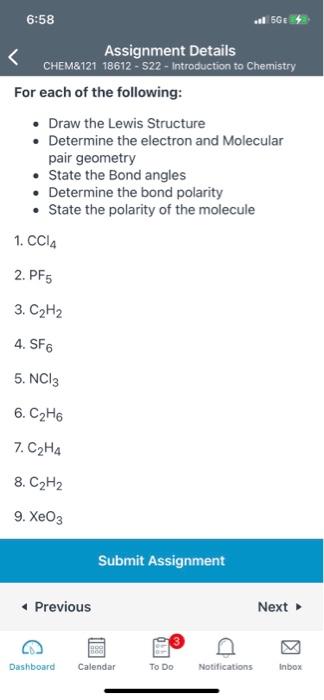 5ge 6 58 Assignment Details Chem 121 18612 S22 Introduction To Chemistry For Each Of The Following Draw The L 1