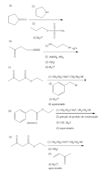 Provide The Structure Of Each Of The Intermediates And The End Product Of The Reactions Below 1