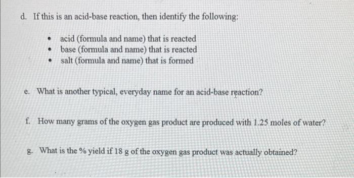 Consider The Following Reaction For The Questions Below Co2 G H20 1 C6h12o6 Aq O2 G A What Type Of Reaction 2