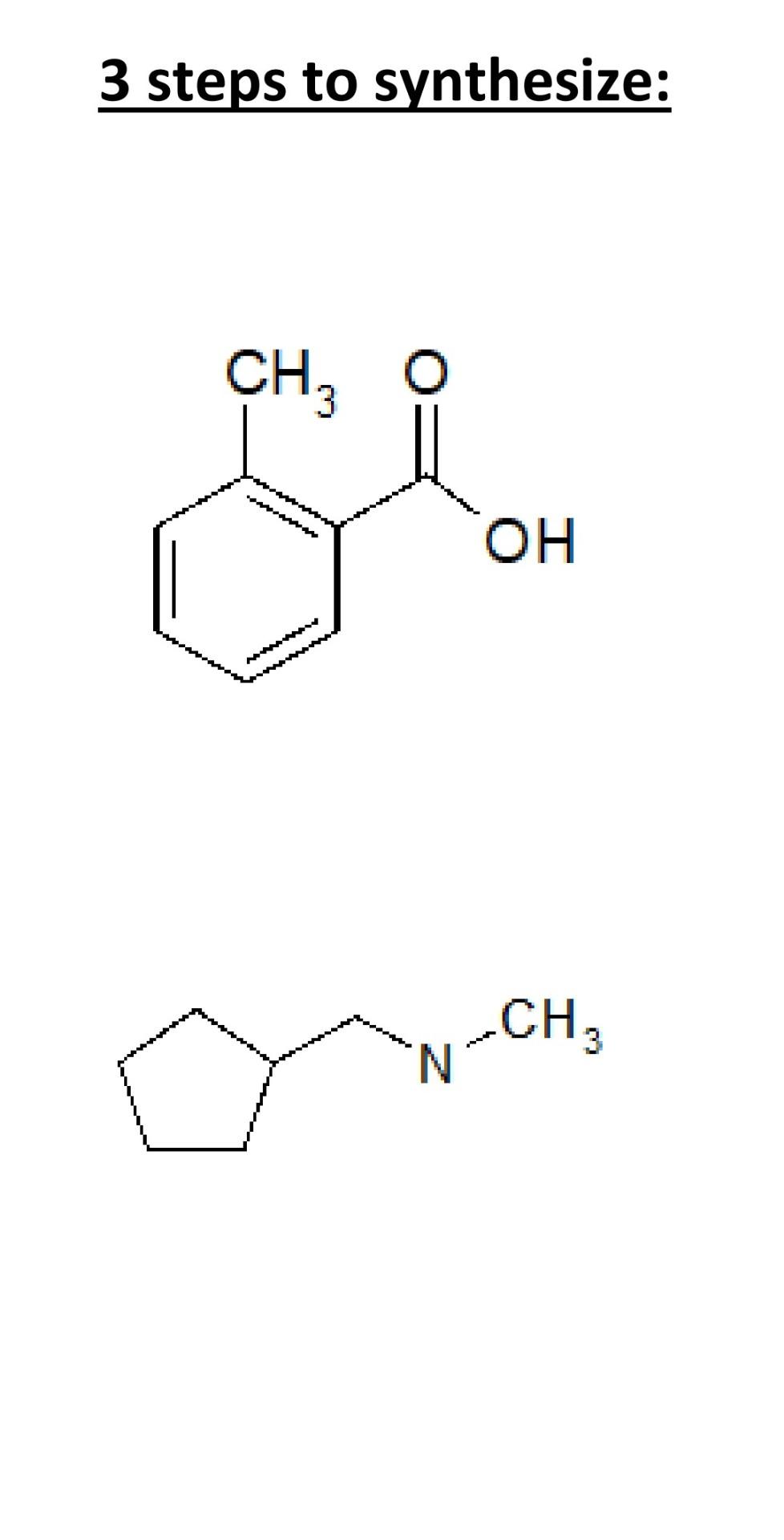 3 Steps To Synthesize Ch3 Oh Ch3 N 1