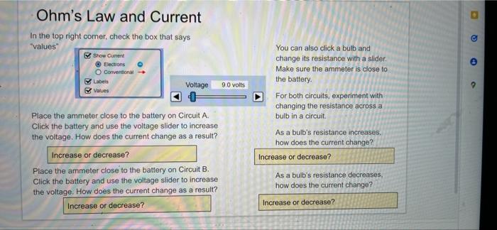 Phet Lab Series And Parallel Circuits Please Type Your Name Here This Is An Individual Assignment Set Up Once You C 5
