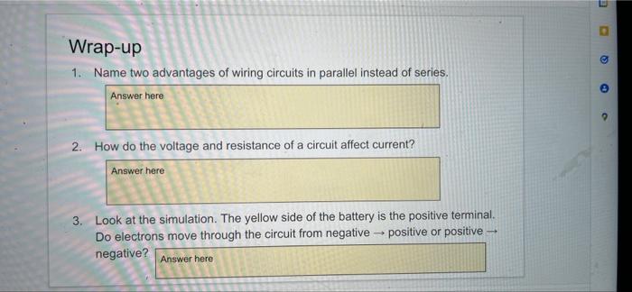 Phet Lab Series And Parallel Circuits Please Type Your Name Here This Is An Individual Assignment Set Up Once You C 6