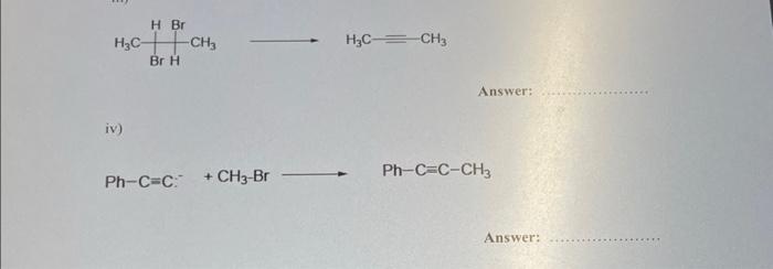 B You Have Learnt Three Main Types Of Reactions Substitution Elimination And Addition Classify The Following Reactio 2