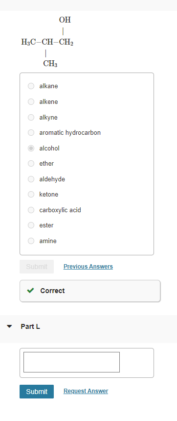 Oh 1 H2c Ch Ch2 Ch3 Alkane Alkene Alkyne Aromatic Hydrocarbon Alcohol Ether O Aldehyde Ketone O Carboxylic Acid Este 1