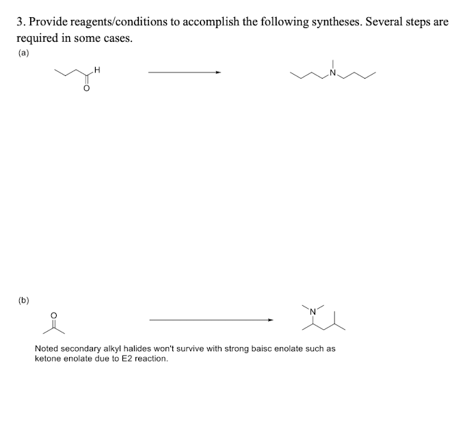 3 Provide Reagents Conditions To Accomplish The Following Syntheses Several Steps Are Required In Some Cases A H Y 1