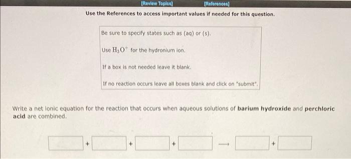 Revlow Toples References Use The References To Access Important Values If Needed For This Question Be Sure To Speci 1