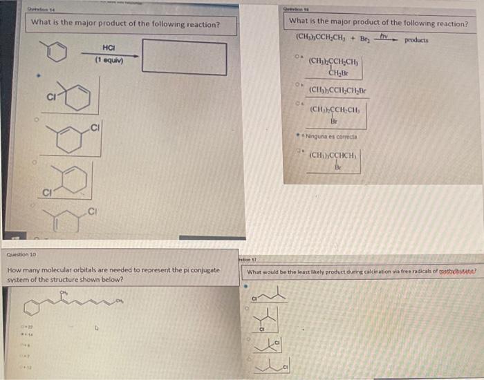 De 14 Que What Is The Major Product Of The Following Reaction What Is The Major Product Of The Following Reaction Ch 1