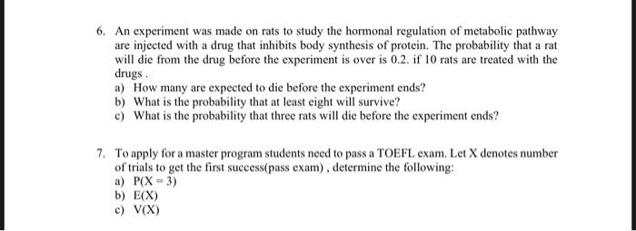 6 An Experiment Was Made On Rats To Study The Hormonal Regulation Of Metabolic Pathway Are Injected With A Drug That In 2