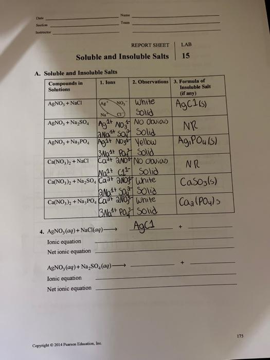 1 What Is An Insoluble Salt Pre Lab Study Questions 15 Ionic Compounds That Are Insoluble In Water 2 Are Salts More 2