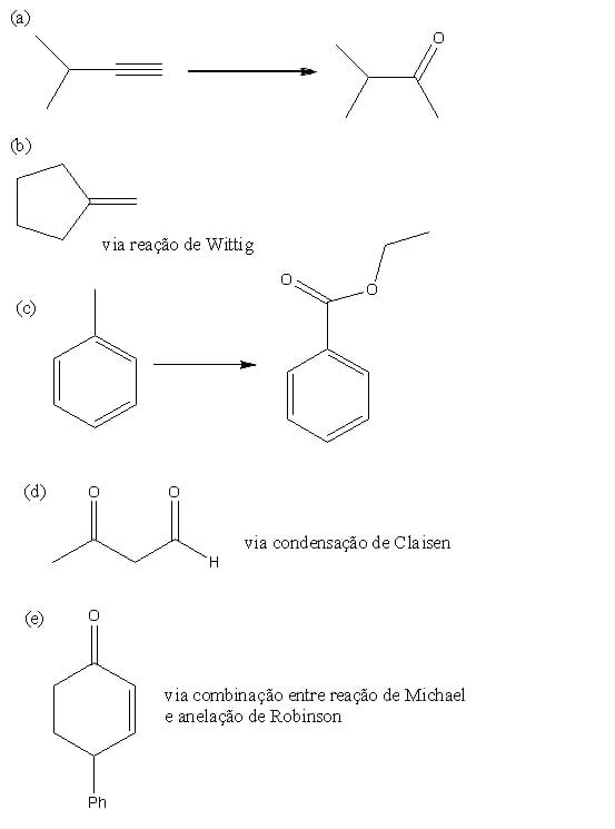 Fornecer O Mecanismo Dos Seguintes Produtos 1