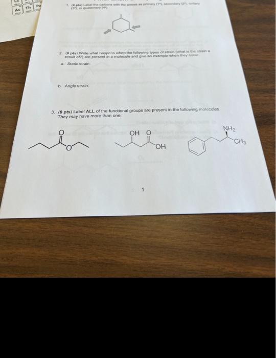 Ac 2 Pts Write What Happens When The Following Types Of The Result Of Are Present In A Molecule And Is An Example When 1