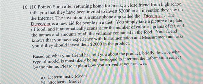 16 10 Points Soon After Returning Home For Break A Close Friend From High School Tells You That They Have Been Invit 1