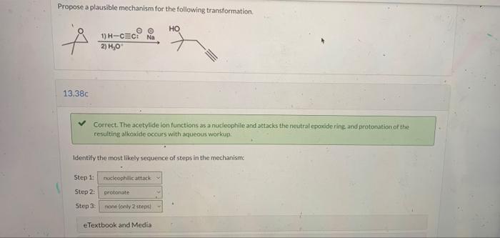 Propose A Plausible Mechanism For The Following Transformation Ho Esimene 1 H Cec Na 2 H0 13 380 Correct The Acety 1
