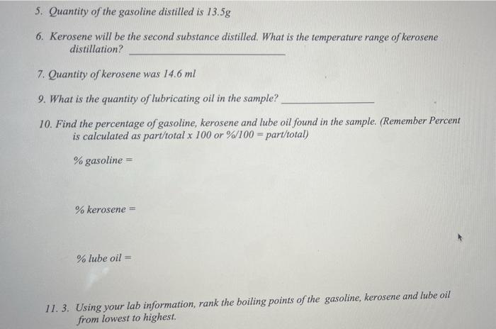 Introduction In This Experiment You Will Observe A Simple Distillation Of A Crude Oil The Crude Oil Is A Bomogeneous 3