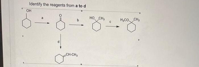 Identify The Reagents From A To D Oh F F Z Z Ho Ch Hycoch C Ch Ch 1