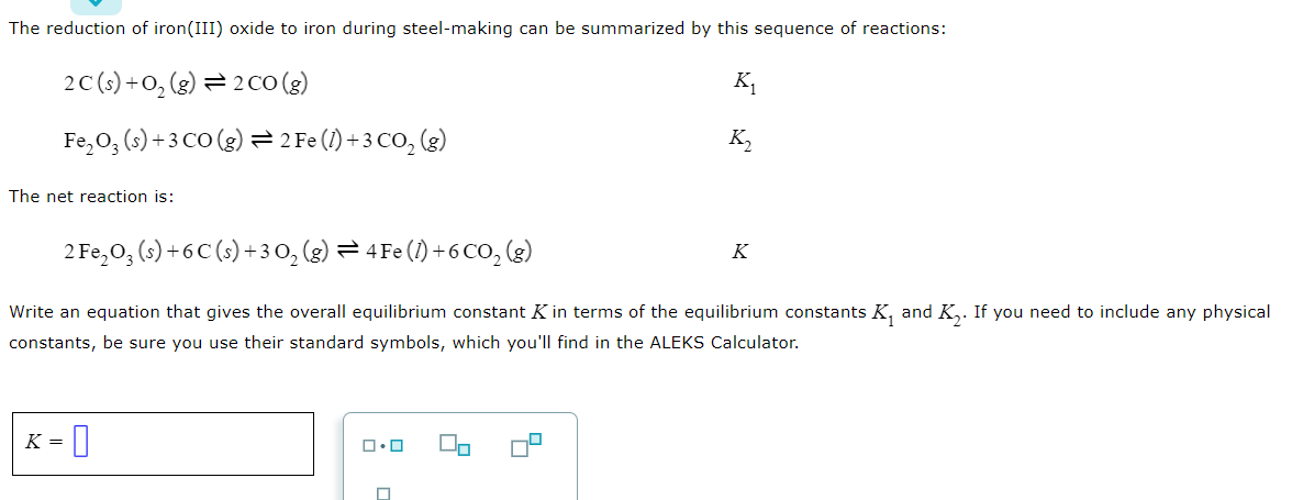 I Need To Write The Equilibrium Constant For The Reaction Sequence The Answer Given In Steps Would Be Helpful I Alrea 1