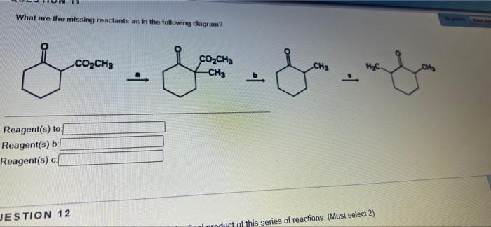 What Are The Missing Reactants Ac In The Following Diagram Co Ch3 Co Ch3 Ch3 Ch H C Product Of This Series Of React 1
