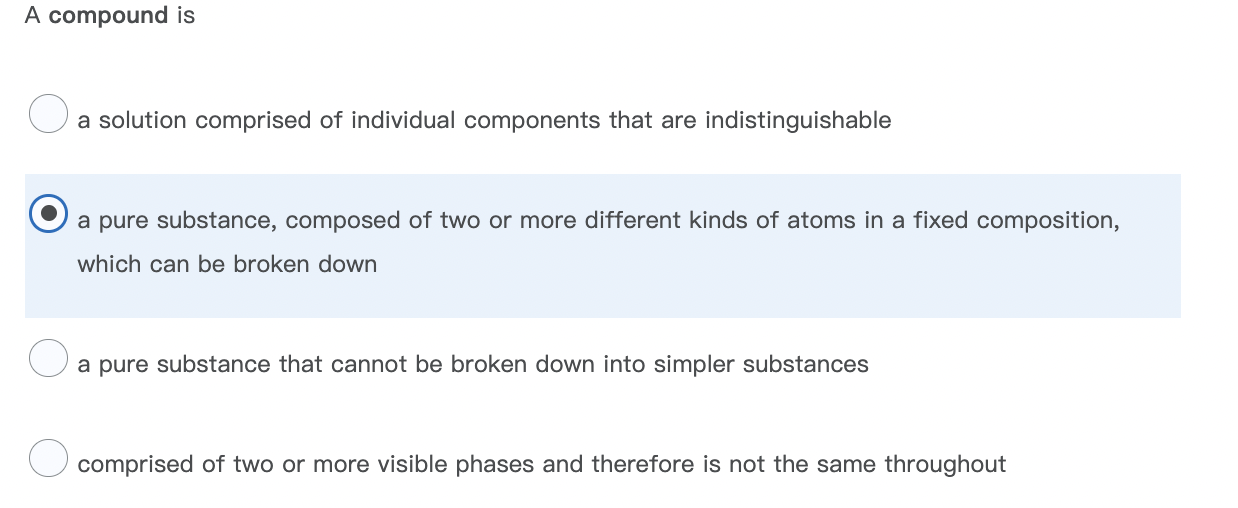 A Compound Is 1