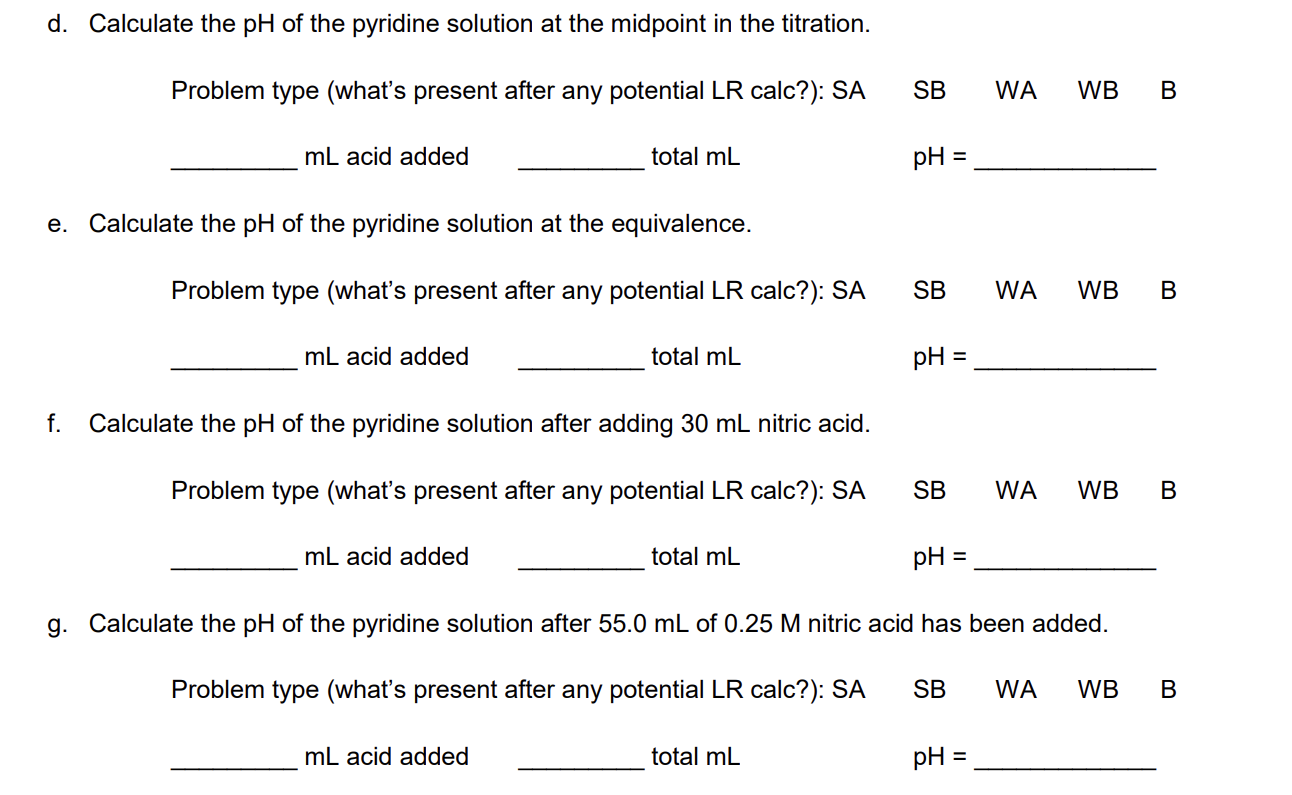 Worksheet 11 Titration Ph Pk Log Base Acid Objective Analyze And Perform Calculations For Various Points Alo 2