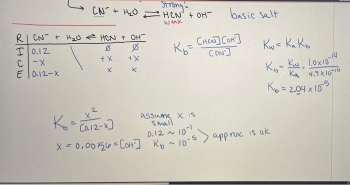 Strong Cn H 2 0 Hcn Oh Weak R Cn H 0 Hcn Oh I 0 12 O 18 K X X C X E 0 12 X X Assume X Is Small 0 12 X 1