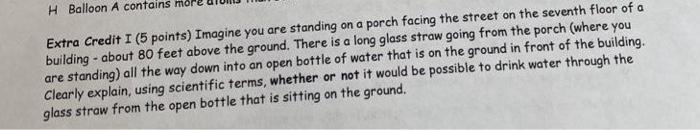 H Balloon A Contains Extra Credit I 5 Points Imagine You Are Standing On A Porch Facing The Street On The Seventh Floo 1