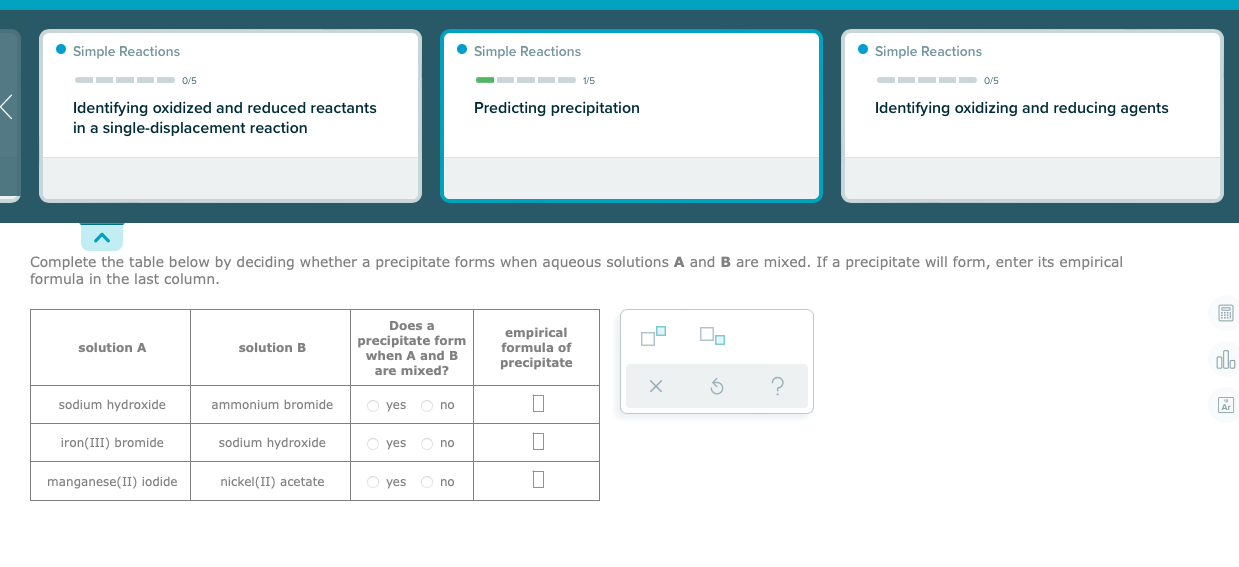 Simple Reactions Simple Reactions Simple Reactions 0 5 1 5 0 5 Identifying Oxidized And Reduced Rea 1