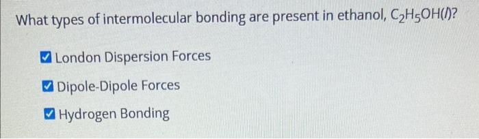 A Ccl3 London Dispersion Forces Dipole Dipole Interactions Olon Dipole Interactions Hydrogen Bonding London Dispersion 3