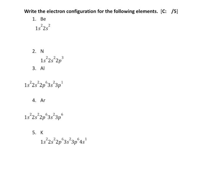 Draw The Electron Energy Level Diagram For The Following Elements C 5 1 Hydrogen 2 Carbon 3 Oxygen 4 Chlorine 5 2