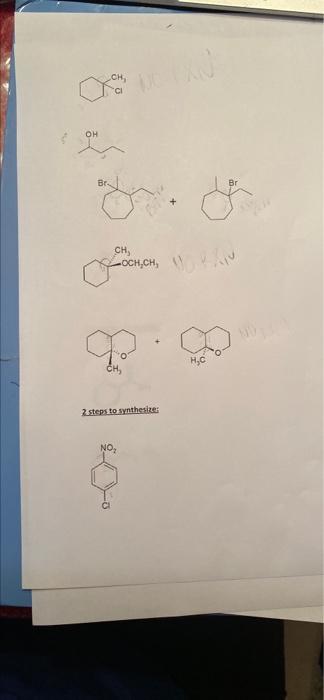 1 Design A Synthesis For The Following Chemicals That Requires The Number Of Reaction Steps Indicated Starting With A 8