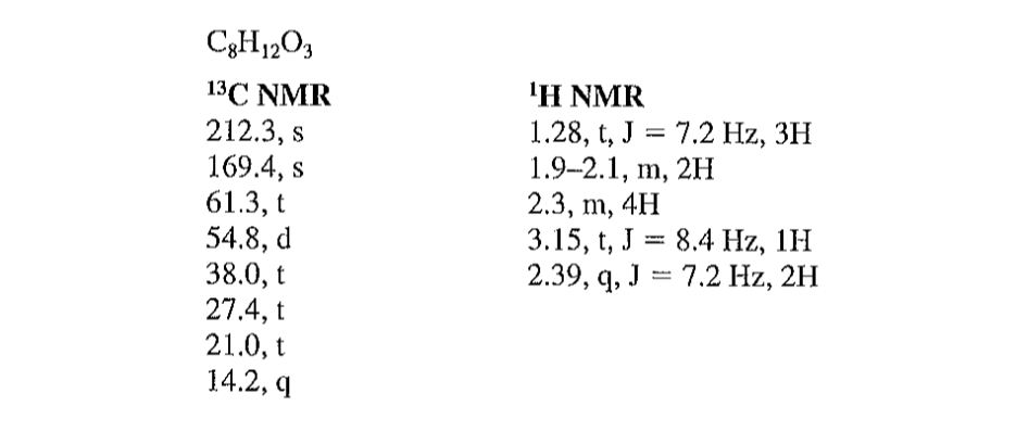 Aquire The Spectra Of An Unknown Compound And Determine The Structure 13c Nmr 2