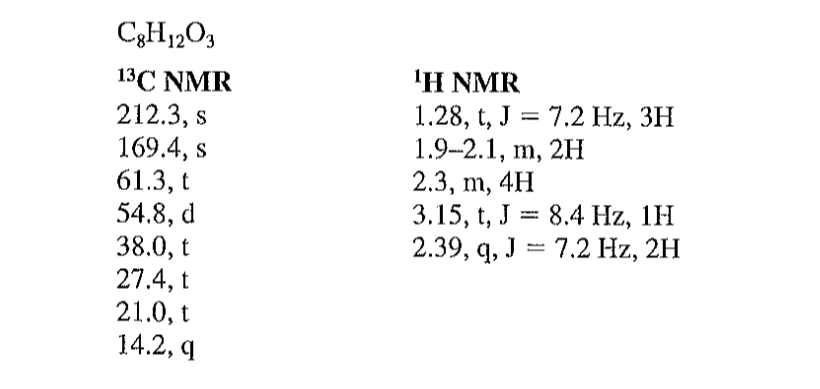 Aquire The Spectra Of An Unknown Compound And Determine The Structure 13c Nmr 3