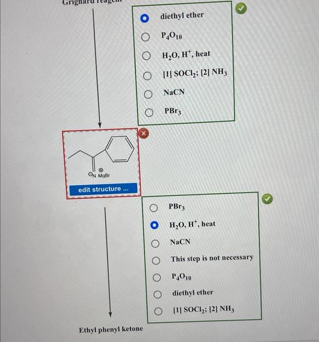 Be Sure To Answer All Parts Complete The Reactions Showing How You Could Prepare Ethyl Phenyl Ketone From Propanenitril 2