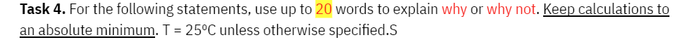 Task 4 For The Following Statements Use Up To 20 Words To Explain Why Or Why Not Keep Calculations To An Absolute Min 1
