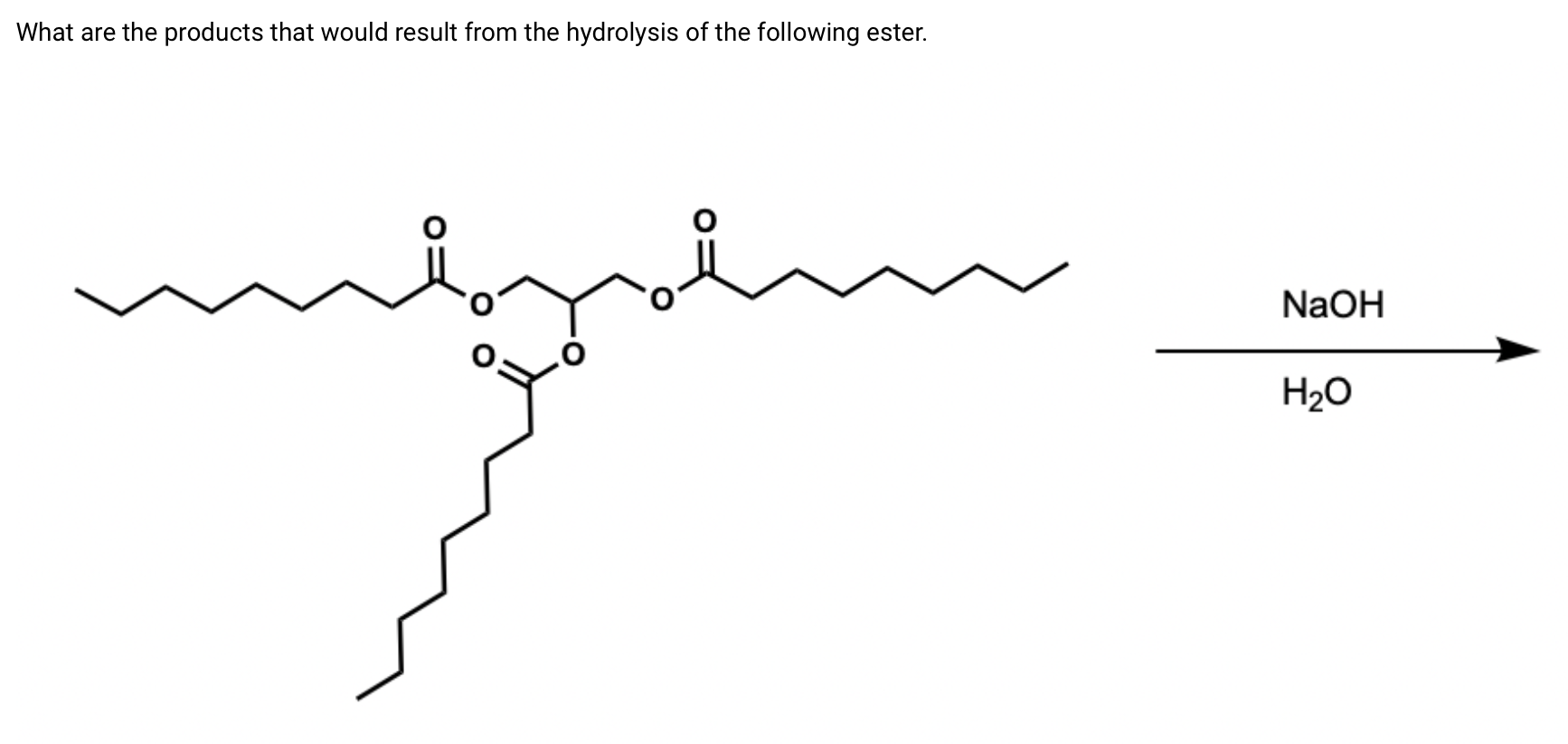What Are The Products That Would Result From The Hydrolysis Of The Following Ester Jerem Naoh H O 1