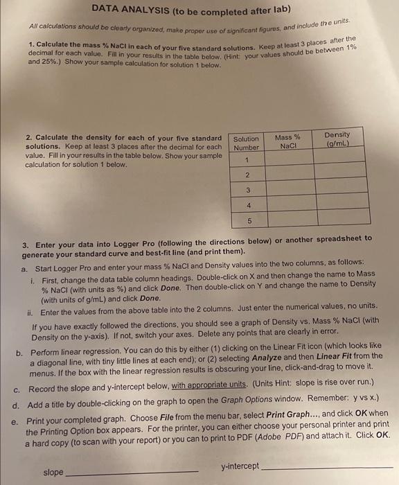 Data Sheet Record All Of Your Data With The Appropriate Number Of Digits And The Correct Units Temperature Of Water 22 3