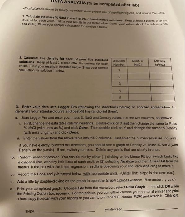 Data Sheet Record All Of Your Data With The Appropriate Number Of Digits And The Correct Units Temperature Of Water 22 8