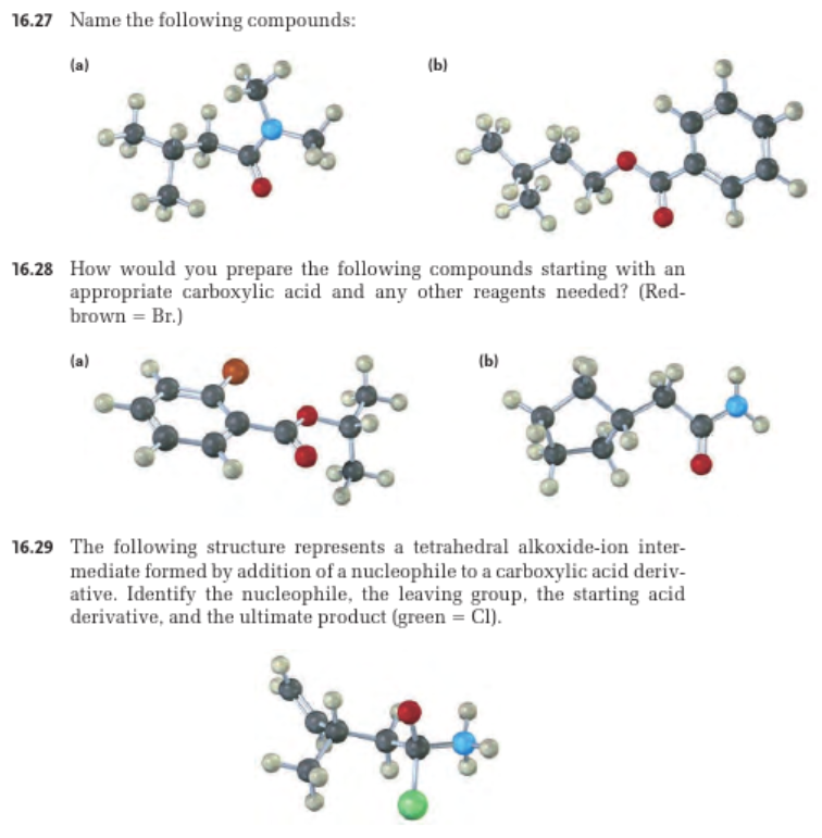 16 27 Name The Following Compounds A B 16 28 How Would You Prepare The Following Compounds Starting With An Appropr 1